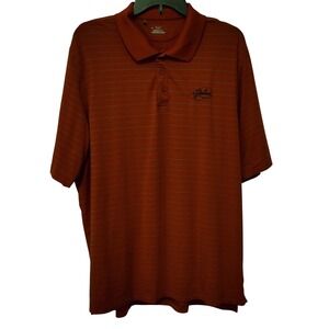 Under Armour Heatgear Men's XL Orange Striped Golf Polo Performance Raveneaux